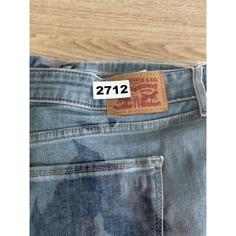 Levis 711 Skinny Jeans Womens 24W Light Wash Distressed Denim Casual Normcore - Picture 10 of 10